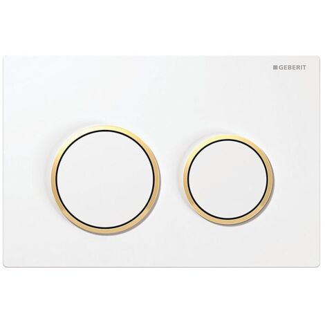 Geberit Omega20 - Betätigungsplatte OMEGA20, weiß / vergoldet 115.085.KK.1