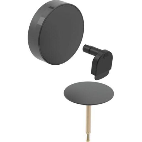 Geberit Zubehör - Montageset für Badewannen-Ablaufgarnitur, mit Drehbetätigung, d52, schwarz matt 150.481.14.1 (1/4)