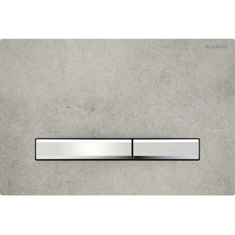 Geberit Sigma50 - Betätigungsplatte, 2 Mengenspülung, Betondekor/Chrom schwarz 115.788.JV.2