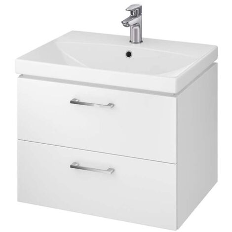 Cersanit Lara - Waschtisch mit Unterschrank, 45x59x45 cm, 2 Schubladen, weiß S801-142-DSM