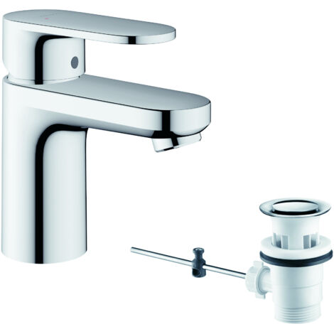 Hansgrohe Vernis Blend - Waschtischeinhebelmischer mit Ablaufgarnitur, EcoSmart, verchromt 71550000