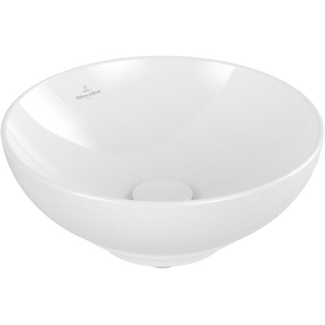 Villeroy & Boch Loop&Friends - Aufsatzwaschtisch, Durchmesser 38 cm, ohne Überlauf, Alpinweiß 4A450101 (1/5)