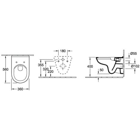 Villeroy & Boch O.novo - Wand-WC, DirectFlush, Alpinweiß 5660R001