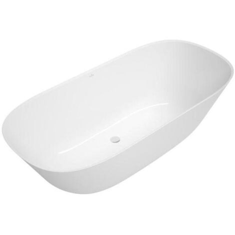Villeroy & Boch Theano - Badewanne 175x80 cm, Quaryl, Weiß UBQ175ANH7F200V-01