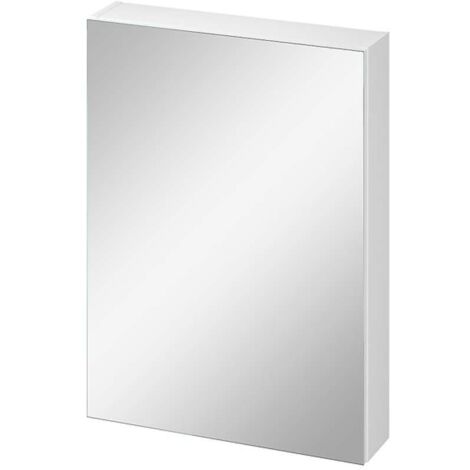 Cersanit City - Spiegelschrank, 80x59x14 cm, 1 Tür, Scharniere links/rechts, weiß S584-024-DSM