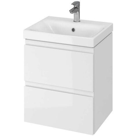 Cersanit Moduo - Waschtisch mit Unterschrank, 57x49x40 cm, 2 Schubladen, weiß S801-230-DSM