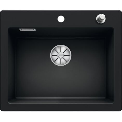 Blanco Palona 6 - Keramikspüle, 62x51 cm, mit Ablaufbedienung, Schwarz 524738