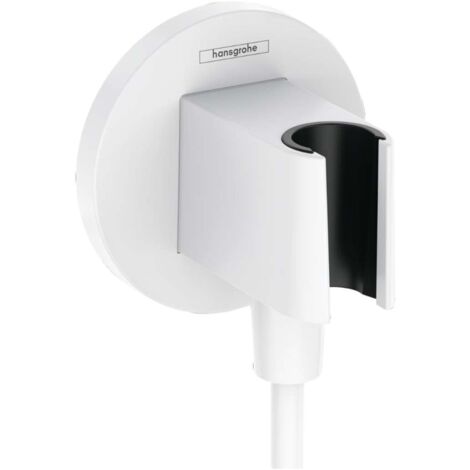 Hansgrohe Fixfit - Wandanschlussbogen mit Brausehalter, weiß matt 26888700