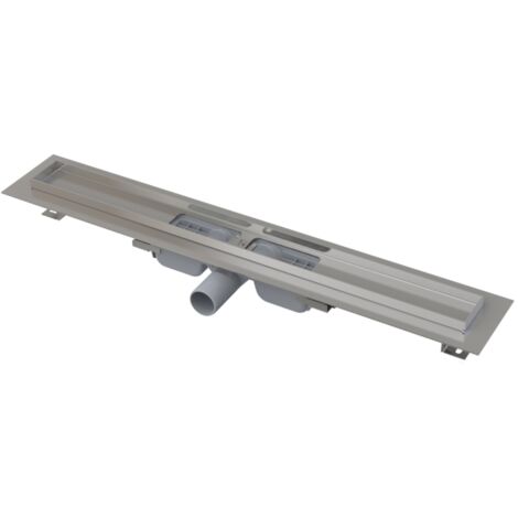 Alca - Duschrinne Low 65 cm, mit Rand für Lochrost, Edelstahl APZ101-650 (1/4)
