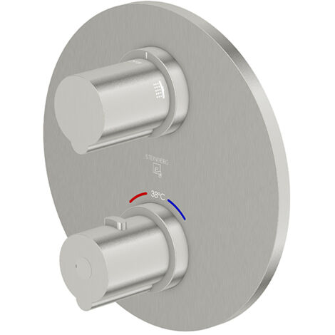 Steinberg 100 - Unterputz-Thermostatarmatur, für 2 Verbraucher, Nickel gebürstet 100 4133 3 BN (1/5)