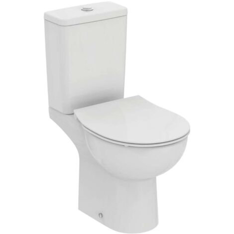 IS WC-Paket Eurovit m.Standtiefspül-WC Spülkasten Zulauf unten und WC-Sitz Weiß