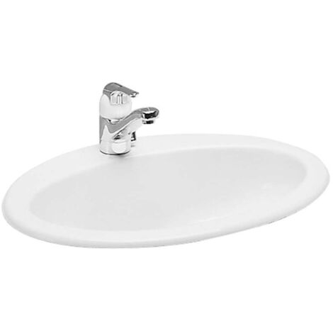 LAUFEN Indova Einbauwaschtisch, von oben, mit Armaturenbank, 1