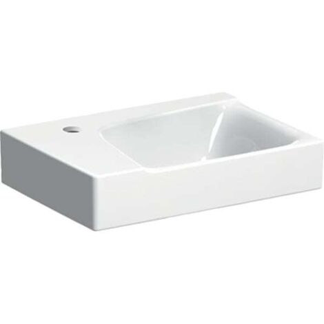Geberit Xeno 2 - Handwaschbecken 40x28 cm, mit Hahnloch links, ohne Überlauf, mit KeraTect, weiß 500.528.01.1 (1/5)