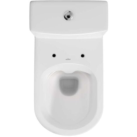 Cersanit City - WC-Kombi mit SoftClose-Sitz, Abgang hinten, Wasseranschluss seitlich, CleanOn, weiß K35-035