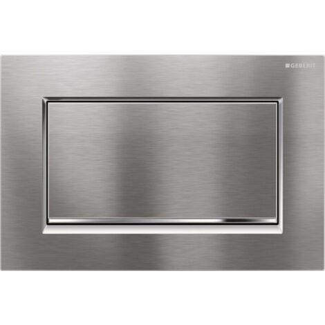 Geberit Sigma10 - Betätigungsplatte SIGMA10, Start/ Stop - Spülung, chrom gebürstet / chrom 115.893.KX.1