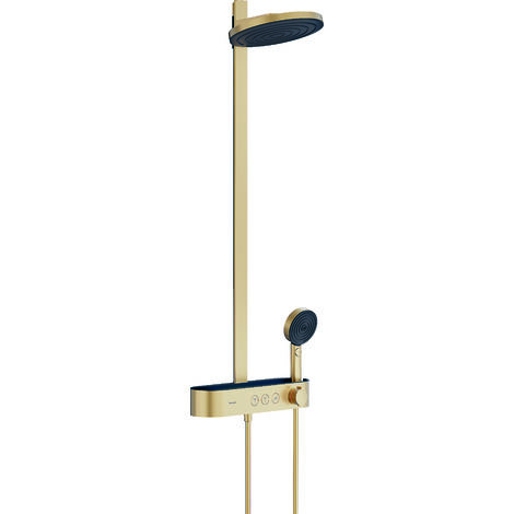 Hansgrohe Pulsify S - Brauseset mit Thermostat, Durchmesser 26 cm, 3 Strahlarten, EcoSmart, Bronze gebürstet 24241140