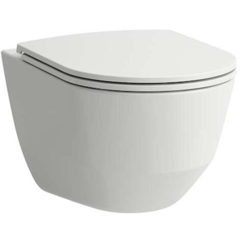 Laufen Pro - Wand-WC Compact mit SLIM Sitz, SoftClose, Rimless, weiß H8669550000001