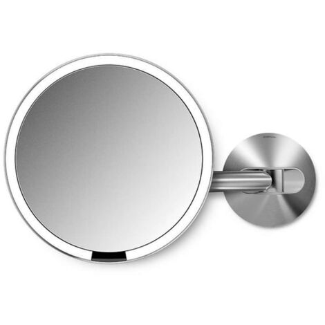 Simplehuman Kosmetikspiegel - Wand-Schminkspiegel mit LED Beleuchtung, Edelstahl matt ST3003