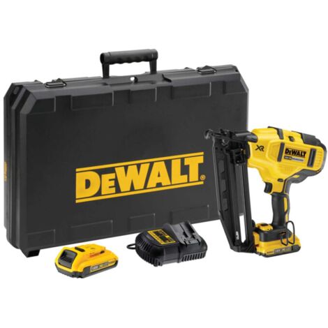 DeWALT Werkzeuge - 18V Akku-Stiftnagler 32-63 mm, 2x Akku 2,0 Ah Li-Ion, Ladegerät DCN660D2