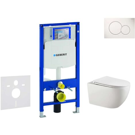 Geberit Duofix - Set Vorwandelement, Gaia-WC mit Softclose-Sitz und Sigma01-Betätigungsplatte, Alpinweiß SANI11CA3121 (1/5)