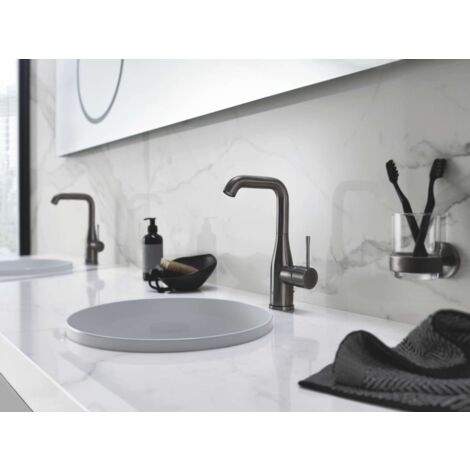 Grohe Essentials - Halter für Becher / Seifenspender, Hard Graphite gebürstet 40369AL1