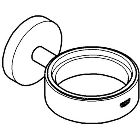Grohe Essentials - Halter für Becher / Seifenspender, Hard Graphite gebürstet 40369AL1
