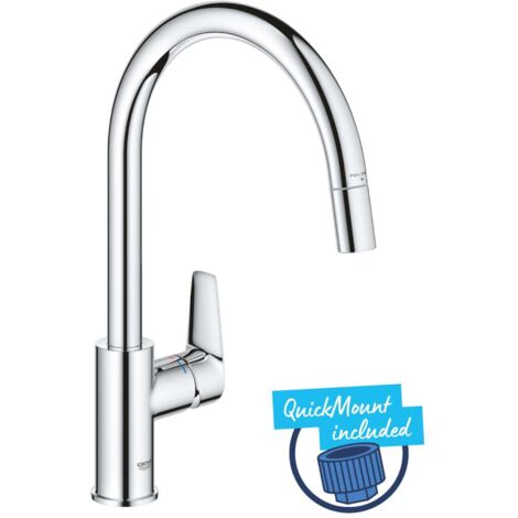 Grohe Start Edge - Spültischarmatur mit ausziehbarer Brause, Chrom 30550000