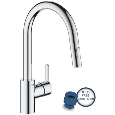 Grohe Feel - Spültischarmatur, mit ausziehbarer Brause, Chrom 31486001