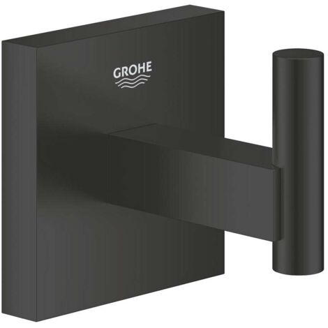 GROHE Start Cube 40975000 handdoekring, badkamerhanddoekhouder (metaal, verborgen sluiting, inclusief schroeven en pluggen), maat 193 mm, extra eenvoudig te monteren met GROHE QuickGlue, chroom