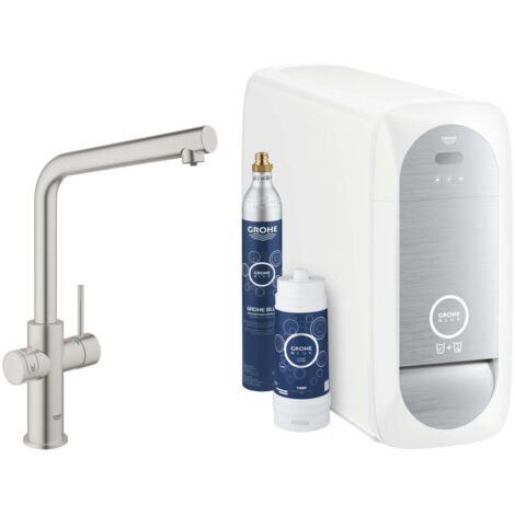Grohe Blue Home - Spültischarmatur mit Kühleinheit und Wasserfilter, SuperSteel 31454DC1 (1/5)