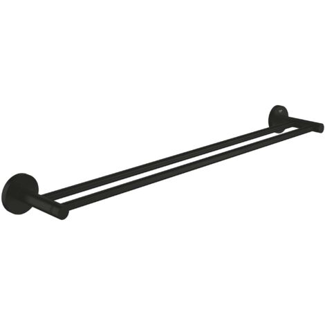 Grohe QuickFix Start - Handtuchhalter zweiarmig, schwarz matt 412032430