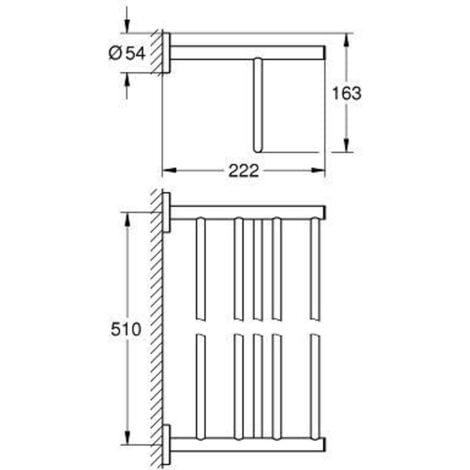 Grohe BauCosmopolitan - Multi-Badetuchhalter, verchromt 40462001