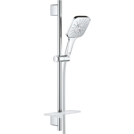 Grohe Rainshower SmartActive Cube - Brausestangenset 130, 3 Strahlarten, 60 cm Stange und Schlauch, Chrom 26583000