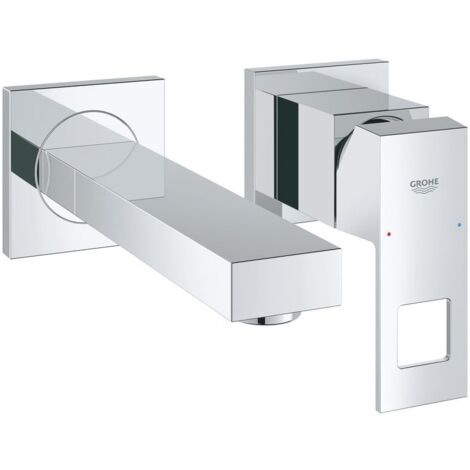 Grohe Eurocube - Waschtischarmatur, 2-Loch Montage, verchromt 19895000