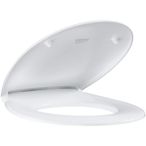 WC-Sitz Grohe Bau, Standard, Edelstahlscharniere, weiß - 39492000 (1/5)