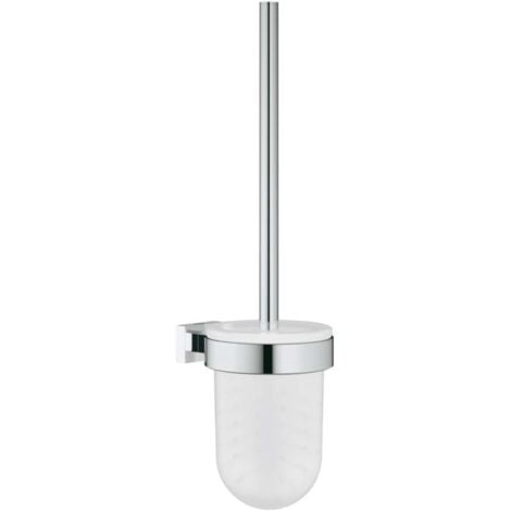 Grohe Essentials Cube - Toilettenbürstengarnitur, verchromt / Glas 40513001