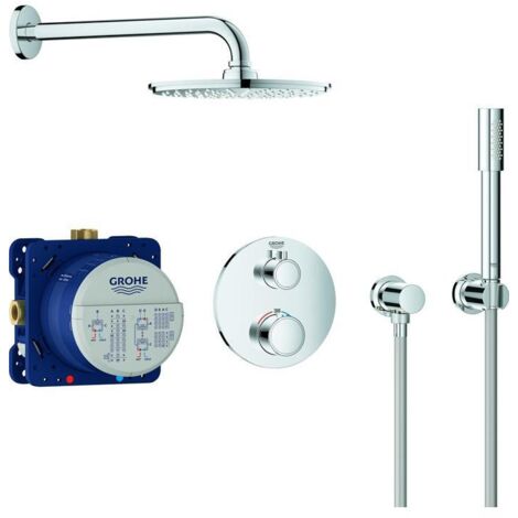 Grohe Grohtherm - Duschsäule Rainshower Cosmopolitan 210 mit Thermostatarmatur - Unterputz, verchromt 34732000