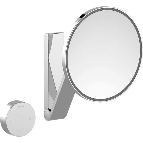 KEUCO iLookmove Kosmetikspiegel, beleuchtet, rund, mehrstufig