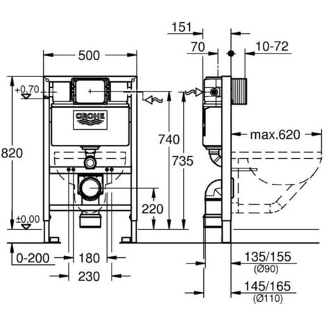 Grohe Rapid SL - Rapid SL für Wand-WC 38526000