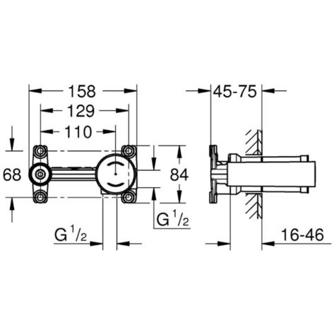 Grohe Montageelemente - Einbaukörper für Unterputz-Einhebelmischer 23571000