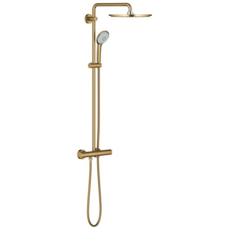Grohe Euphoria - Duschset 310 mit Thermostat, 3 Strahlarten, Cool Sunrise gebürstet 26075GN0