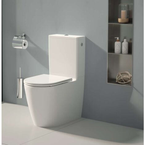 kielle Oudee - WC-Kombi mit Spülkasten und Softclose-Sitz, Vortex, weiß 30202000