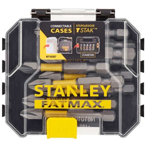 Stanley 76-teiliges Bohr- Und Schraub-Bitset – Inkl. Bits, Senker, Nüsse & Magnetischem Halter
