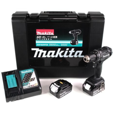 Makita Werkzeug - 18V Akku-Bohrschrauber, 2x 3,0 Ah Akku, Ladegerät DDF482RFEB