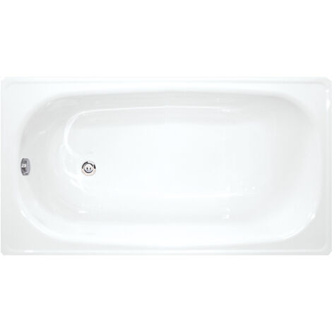 Jika (Groupe Roca) Riga Raumsparende Badewanne 130 x 70 cm aus emailliertem Stahl, Weiß (H2340300000001)