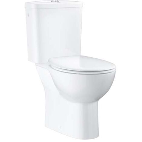 Grohe Bau Ceramic - Set - Stand-WC-Kombination mit Spülkasten + WC-Sitz SoftClose, Alpinweiß 39347000