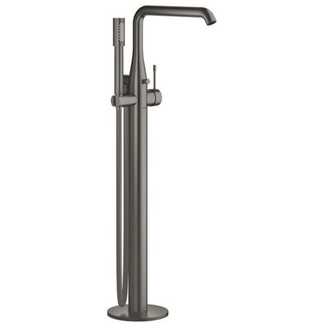 Grohe Essence - Badewanne Einhebelmischer, Bodenmontage, Hard Graphite gebürstet 23491AL1
