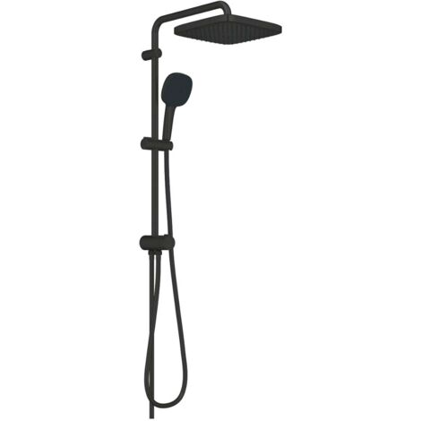 Grohe Vitalio Comfort - Duschset ohne Armatur, 25x25 cm, 2 Strahlarten, schwarz matt 266982431