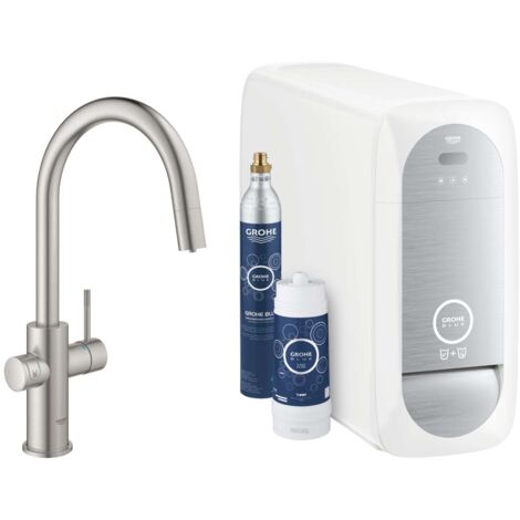 Grohe Blue Home - Spültischarmatur Connected, mit Kühleinheit und Wasserfilter, SuperSteel 31541DC0 (1/5)