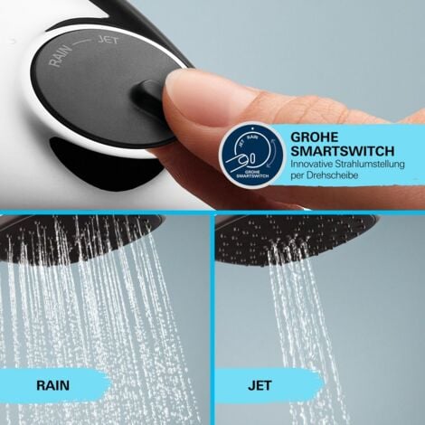 Grohe Vitalio Comfort - Duschset ohne Armatur, 25x25 cm, 2 Strahlarten, Chrom 26698001